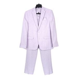 Bar III Men's Slim-Fit 100% Linen 2-Piece Suit Lavender 40R 32x32 NWT